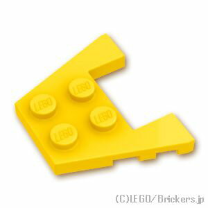 レゴ パーツ ウェッジ プレート 3 x 4 - スタッドノッチ [ Yellow / イエロー ] | LEGO純正品の バラ 売り