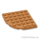 レゴ パーツ プレート 6 x 6 - ラウンドコーナー [ Md,Nougat / ミディアムヌガー ] | LEGO純正品の バラ 売り