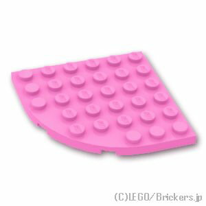 レゴ パーツ プレート 6 x 6 - ラウンドコーナー [ Bright Pink / ブライトピンク ] | LEGO純正品の バラ 売り