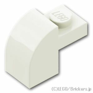 レゴ パーツ ブロック 2 x 1 x 1 & 1/3 - カーブトップ [ White / ホワイト ] | LEGO純正品の バラ 売り