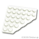 レゴ パーツ ウェッジプレート 6 x 6 - コーナーカット [ White / ホワイト ] | LEGO純正品の バラ 売り