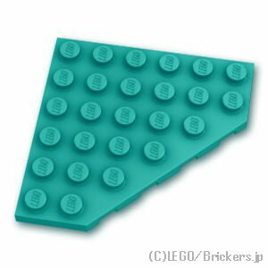レゴ パーツ ウェッジプレート 6 x 6 - コーナーカット [ Dark Turquoise / ダークターコイズ ] | LEGO純正品の バラ 売り