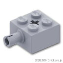 レゴ パーツ ブロック 2 x 2 - ピン / 十字軸穴 [ Light Bluish Gray / グレー ] | LEGO純正品の バラ 売り