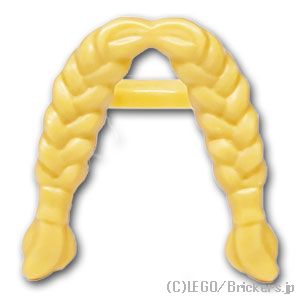 レゴ パーツ ひげ - ダブル編み込み [ OchreYellow / オーチャードイエロー ] | LEGO純正品の バラ 売り