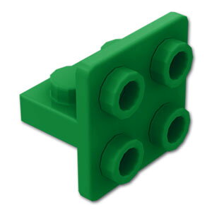 レゴ パーツ ブラケット インバート 1 x 2 - 2 x 2 - センター [ Green / グリーン...