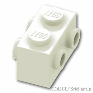 レゴ パーツ ブロック 1 x 2 - 2面スタッド [ White / ホワイト ] | LEGO純正品の バラ 売り