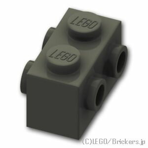 レゴ パーツ ブロック 1 x 2 - 2面スタッド [ Black / ブラック ] | LEGO純正品の バラ 売り