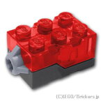 レゴ パーツ ライトブロック 2 x 3 x 1 1/3 - レッドLED [ Dark Bluish Gray / ダークグレー ] | LEGO純正品の バラ 売り