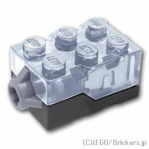 レゴ パーツ ライトブロック 2 x 3 x 1 1/3 - オレンジLED [ Dark Bluish Gray / ダークグレー ] | LEGO純正品の バラ 売り