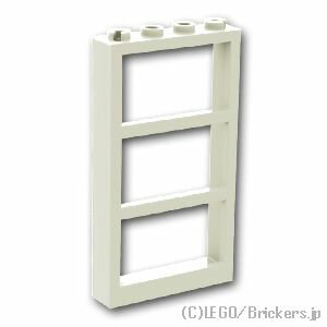 レゴ パーツ ウィンドウ フレーム 1 x 4 x 6 - 3窓枠 [ White / ホワイト ] | LEGO純正品の バラ 売り