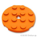 レゴ パーツ プレート 4 x 4 - ラウンド [ Orange / オレンジ ] | LEGO純正品の バラ 売り