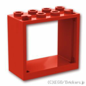 レゴ パーツ ウィンドウ フレーム 2 x 4 x 3 [ Red / レッド ] | LEGO純正品の バラ 売り