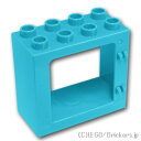レゴ パーツ デュプロ ドアフレーム 2 x 4 x 3 [ Md,Azure / ミディアムアズール ] | LEGO純正品の バラ 売り