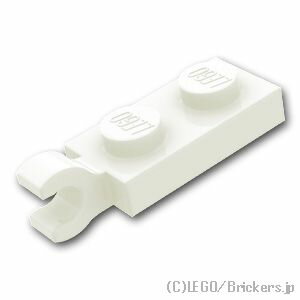 レゴ パーツ プレート 1 x 2 - 水平クリップ [ White / ホワイト ] | LEGO純正品の バラ 売り