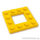 レゴ パーツ プレート 4 x 4 - カットアウト [ Yellow / イエロー ] | LEGO純正品の バラ 売り