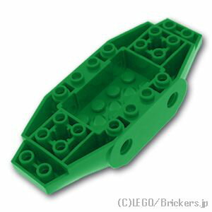レゴ パーツ ビークルベース 4 x 10 x 1 2/3 - ピン穴付き [ Green / グリーン ]  LEGO純正品の バラ 売り