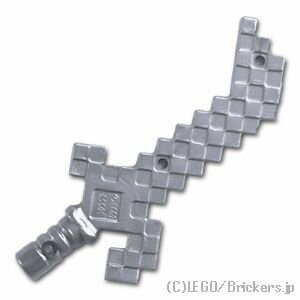 レゴ パーツ ピクセルのカットラス - マインクラフト [ Flat Silver / フラットシルバー ] | LEGO純正品の バラ 売り