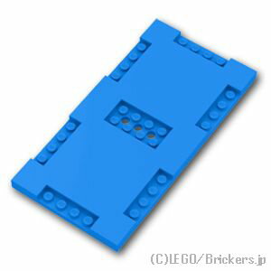 レゴ パーツ ブロック 8 x 16 x 2/3 - インデント 1 x 4 & 2 x 4 [ Dark Azure / ダークアズール ] | LEGO純正品の バラ 売り