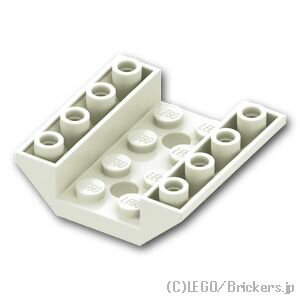 レゴ パーツ 逆スロープ 45°2面 - 4 x 4 [ White / ホワイト ] | LEGO純正品の バラ 売り