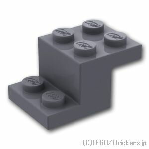 レゴ パーツ ブラケット 3 x 2 x 1 - 1/3 - 十字軸穴 [ Dark Bluish Gray / ダークグレー ] | LEGO純正品の バラ 売り