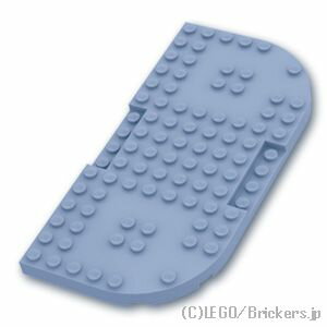 レゴ パーツ ブロック 8 x 16 x 2/3 - 1 x 4 凹と2ラウンドコーナー [ Sand Blue / サンドブルー ] | LEGO純正品の バラ 売り