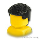 レゴ パーツ ミニフィグ ヘアー - 刈上げとパンチパーマ Black / ブラック LEGO純正品の バラ 売り