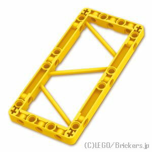 レゴ パーツ テクニック リフトアーム 7 x 15 - センターガーダー [ Yellow / イエロー ] | LEGO純正品の バラ 売り