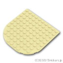 レゴ パーツ プレート 10 x 10 - ラウンドエンド [ Tan / タン ] | LEGO純正品の バラ 売り