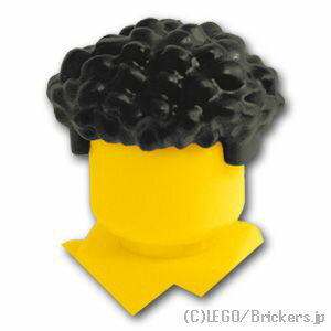 レゴ パーツ ミニフィグ ヘアー - サイド刈上げパーマ  | LEGO純正品の バラ 売り