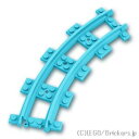 レゴ 遊園地 パーツ トレイン ナローレール カーブ [Md,Azure/ミディアムアズール] | LEGO純正品の バラ 売り ジェットコースター