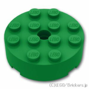 レゴ パーツ ブロック 4 x 4 - ラウンド [ Green / グリーン ]  LEGO純正品の バラ 売り