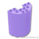 レゴ パーツ シリンダー ハーフ 3 x 6 x 6 カットアウト1 x 2 [ Lavender / ラベンダー ] | LEGO純正品の バラ 売り