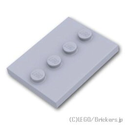 レゴ パーツ ミニフィグスタンド - タイル 4 x 3 センタースタッド [ Light Bluish Gray / グレー ] | LEGO純正品の バラ 売り