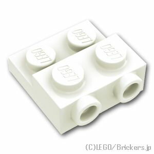 レゴ パーツ プレート 2 x 2 x 2/3 - 側面2スタッド [ White / ホワイト ] | LEGO純正品の バラ 売り