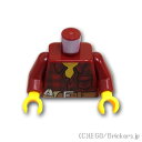 レゴ パーツ トルソー - フランネルシャツと工具 [ Dark Red / ダークレッド ] | LEGO純正品の バラ 売り