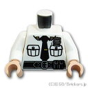 レゴ パーツ トルソー - ポリスシャツ [ White / ホワイト ] | LEGO純正品の バラ 売り