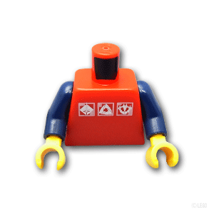 レゴ ミニフィグ パーツ トルソー - カジュアルシャツ [Red/レッド] | LEGO純正品の バラ 売り ミニフィギュア ボディ 人形