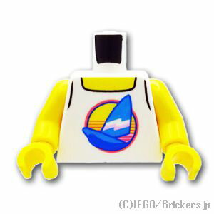 レゴ パーツ トルソー - ヨットプリントのタンクトップ [ White / ホワイト ] | LEGO純正品の バラ 売り