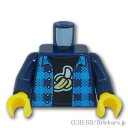 レゴ パーツ トルソー - バナナのTシャツにネルシャツ Dark Blue / ダークブルー LEGO純正品の バラ 売り