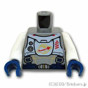 レゴ クラシック レゴ パーツ トルソー - クラシックスペースロゴの宇宙服 [ Flat Silver / フラットシルバー ] | LEGO純正品の バラ 売り
