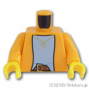 レゴ パーツ トルソー - ネックレスとジャケット [ Bt,Lt Orange / ブライトライトオレンジ ] | LEGO純正品の バラ 売り