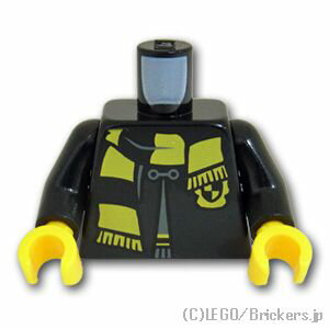 レゴ パーツ トルソー - ハリーポッター ホグワーツの制服 ハッフルパフ [ Black / ブラック ] | LEGO純正品の バラ 売り
