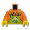 レゴ パーツ トルソー - ファーマーのオーバーオール オレンジシャツ  | LEGO純正品の バラ 売り