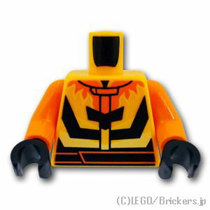 レゴ パーツ トルソー - スタントドライバーのジャケット [ Bt,Lt Orange / ブライトライトオレンジ ] | LEGO純正品の バラ 売り