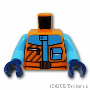 レゴ パーツ トルソー - 探検家のジャケット [ Orange / オレンジ ] | LEGO純正品の バラ 売り