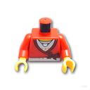 レゴ パーツ トルソー - クロップドセーターとネックレス [ Red / レッド ] | LEGO純正品の バラ 売り