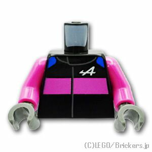 レゴ パーツ トルソー - レーススーツ [ Black / ブラック ] | LEGO純正品の バラ 売り