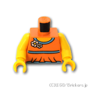 レゴ パーツ トルソー - 花柄のホルタートップ [ Orange / オレンジ ] | LEGO純正品の バラ 売り