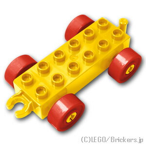 楽天市場 レゴ デュプロ のりもの パーツ カーベース 2 X 6 レッドホイール ヒンジ付き イエロー Lego純正品の バラ 売り メール便 ネコポスでの発送不可 ブリッカーズ楽天市場店