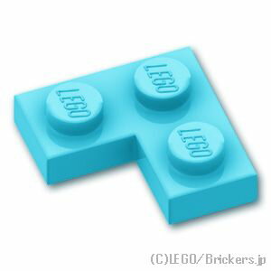 レゴ パーツ プレート 2 x 2 - コーナー [ Md,Azure / ミディアムアズール ]  LEGO純正品の バラ 売り